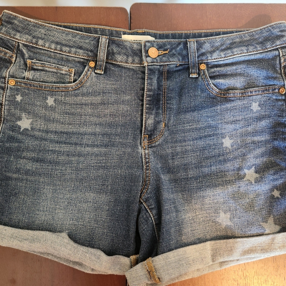 Lot of 4 Womens roll cuff jean shorts, size 12